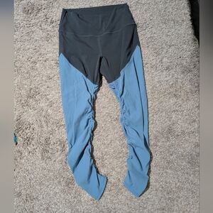 Zyia Active, Womens 6-8,‎ Storm Parallel Luxe Leggings High Rise Ribbed 7/8